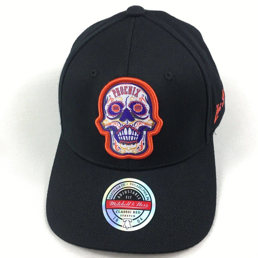 *RARE* Mitchell & Ness Phoenix Suns Los Suns Dia Los Muertos Black SnapBack Hat